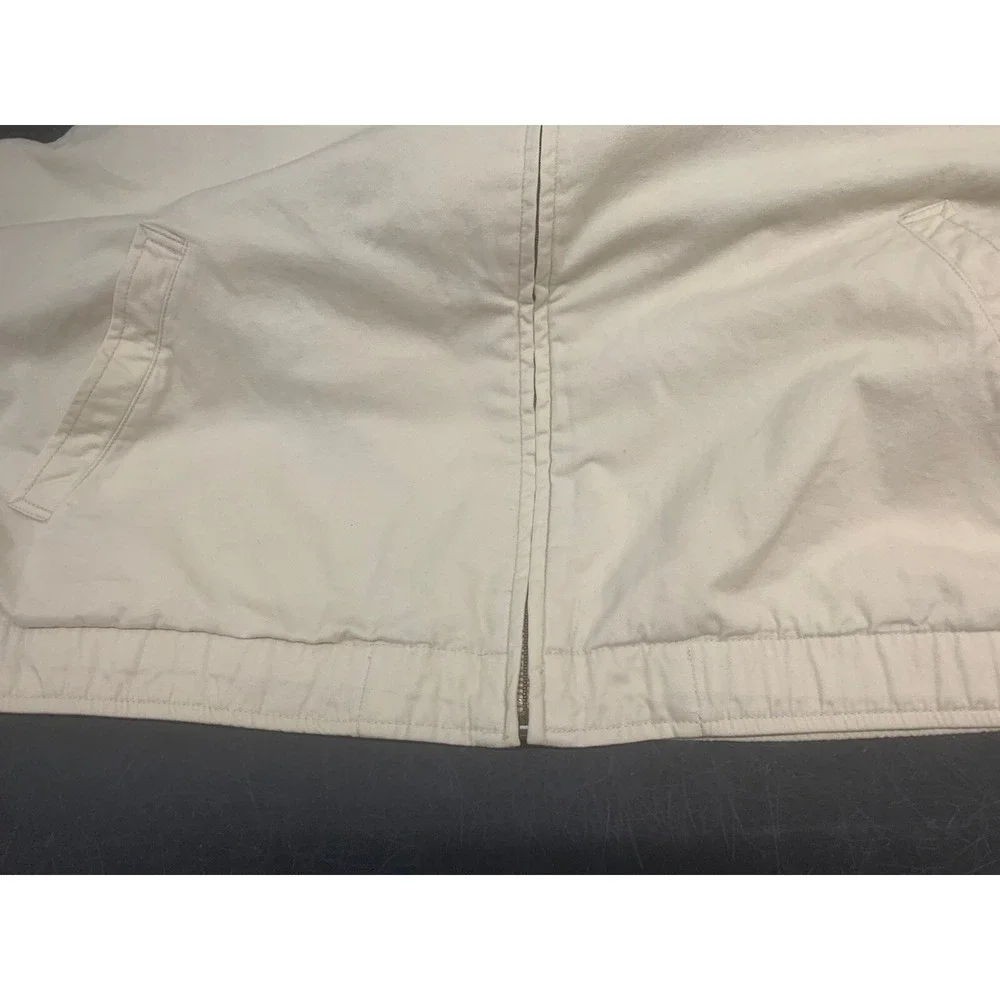 Polo Ralph Lauren Golf Plaid Lined Zip Up Jacket Men's Large Beige 2XL